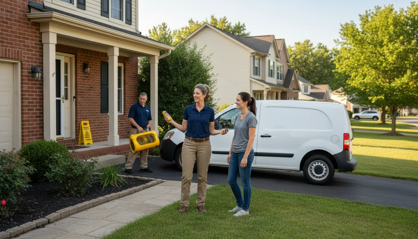 Residential water damage restoration in Rowland, NC